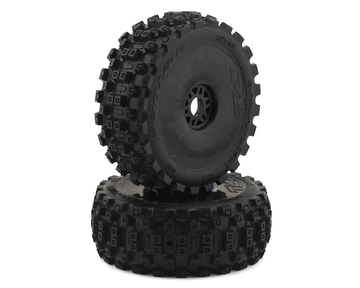 PRO-LINE Badlands MX Pre-Mounted 1/8 Buggy Tires (Black) (2) (M2) W/Velocity V2 Wheel