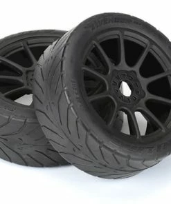 PRO-LINE Avenger HP Belted Pre-Mounted 1/8 Buggy Tires (2) (Black) (S3) W/Mach 10 Wheel