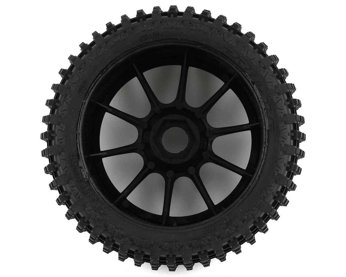 PRO-LINE Gladiator Pre-Mounted 1/8 Buggy Tires (2) (Black) (M2) W/Mach 10 Wheel - Image 2