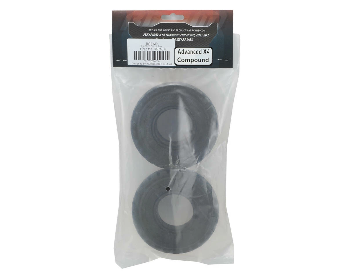 RC4WD MIL-SPEC ZXL 1.9" Tire (2) (X4 Compound) - Image 2