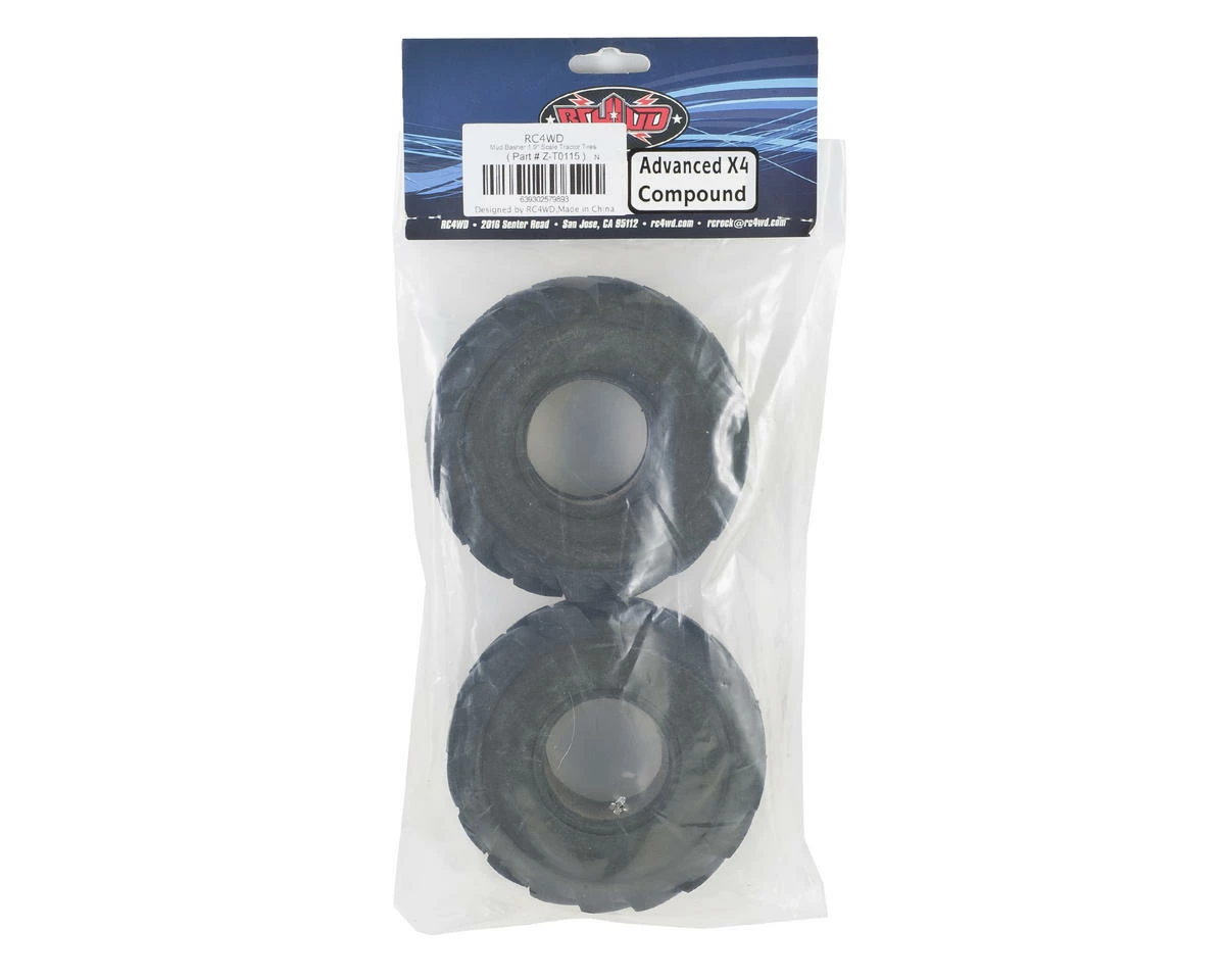 RC4WD Mud Basher 1.9" Scale Crawler Tractor Tires (2) (X4) - Image 2