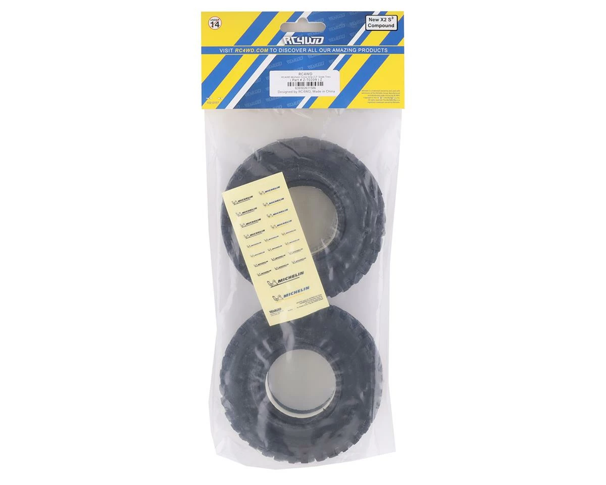 RC4WD Michelin Cross Grip 2.2" Rock Crawler Tires (2) - Image 2
