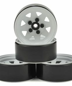 RC4WD 5 Lug Wagon 1.9" Steel Stamped Beadlock Wheels (White) (4)