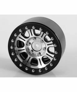 RC4WD Raceline Monster 1.9" Aluminum Beadlock Crawler Wheels (4) (Silver/Black)
