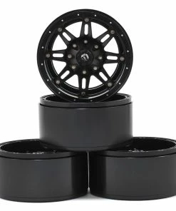 RC4WD Fuel Offroad Hostage 2.2 Aluminum Beadlock Rock Crawler Wheel (4) (Black)