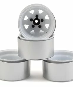 RC4WD 5 Lug Deep Dish Wagon 1.9" Steel Stamped Beadlock Wheels (White)