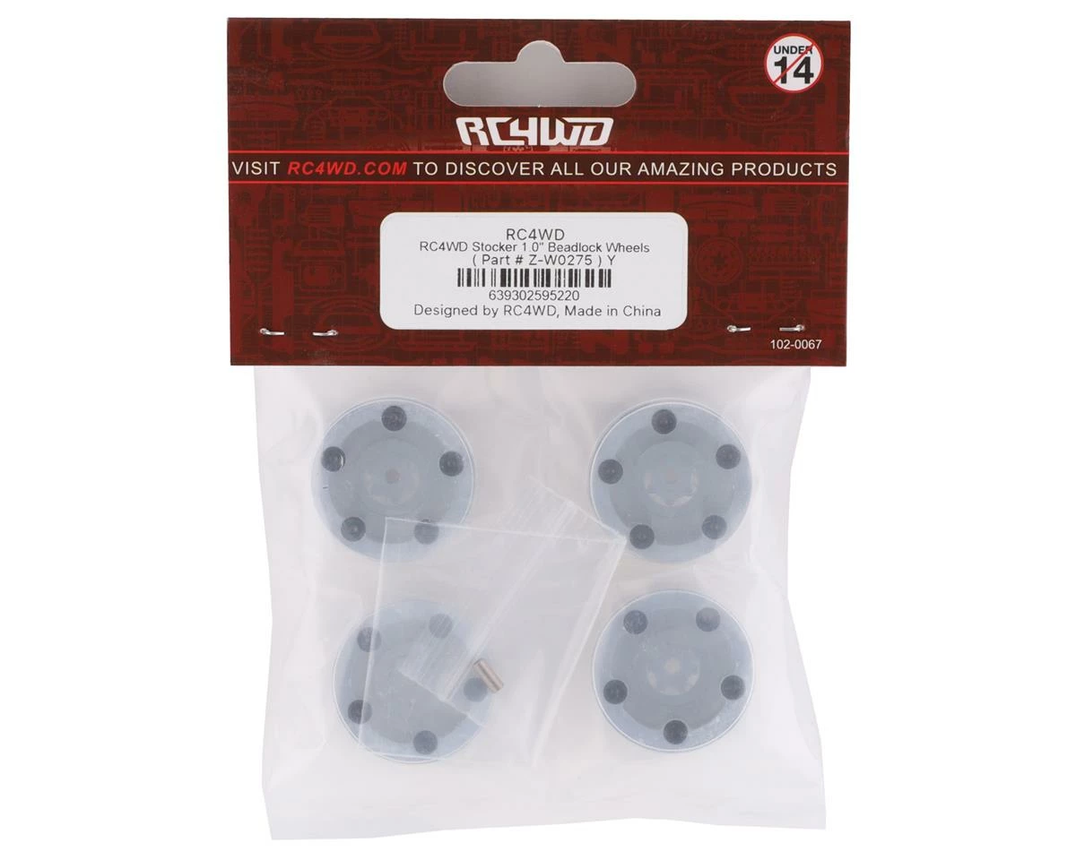 RC4WD Stocker 1.0" Beadlock Wheels (Silver) (4) - Image 4