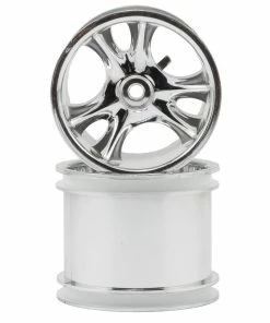 RPM 12mm Hex "Clawz 6-Spoke" Traxxas Electric Rear Wheels (2) (Chrome)