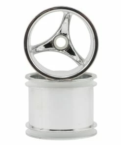 RPM "Talonz 3-Spoke" Traxxas Nitro Front Wheels (2) (Chrome) (Pins)