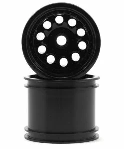 RPM "Revolver 10 Hole" Associated Front Wheels (2) (Black) (Pins)