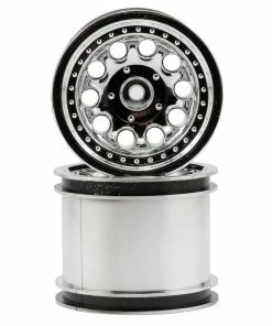 RPM 12mm Hex "Revolver 10 Hole" Traxxas Electric Rear Wheels (2) (Chrome)