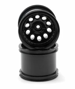 RPM Revolver 10 Hole Traxxas Electric Front/Nitro Rear Wheels (2) (Black) 12mm Hex