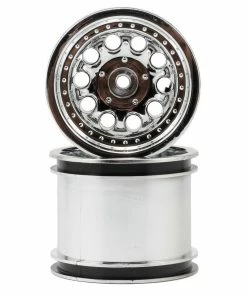 RPM Revolver 10 Hole Traxxas Electric Front/Nitro Rear Wheels (2) (Chrome) 12mm Hex