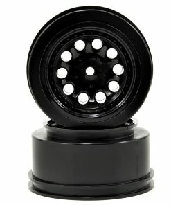 RPM 12mm Spline Drive "Revolver" Short Course Wheels (Black) (2) (Slash Rear)