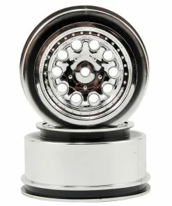 RPM 12mm Spline Drive "Revolver" Short Course Wheels (Chrome) (2) (Slash Rear)