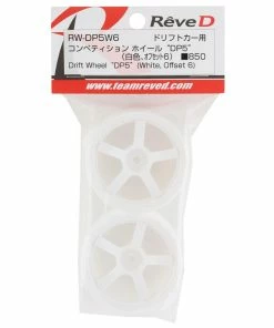 Reve D P5 Drift Wheel (White) (2) (6mm Offset) W/12mm Hex -FireBrand RC Sales rv rw dp5w6 2