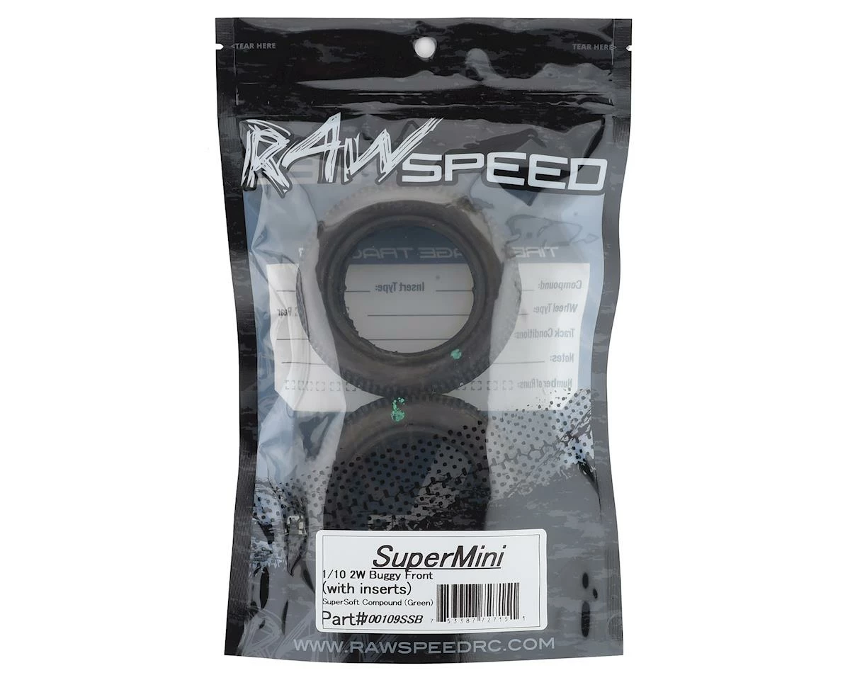 Raw Speed RC UperMini 2.2" 1/10 2WD Front Buggy Tires (2) (Super Soft) - Image 2