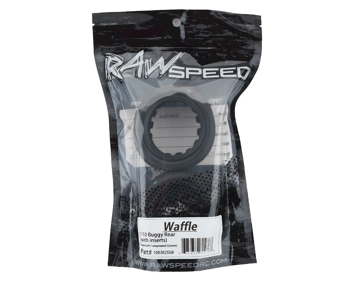 Raw Speed RC Waffle 2.2" 1/10 Rear Buggy Tires (2) (Super Soft) - Image 2