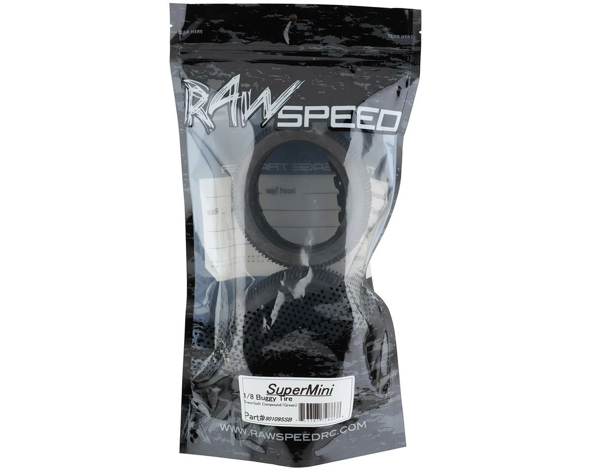Raw Speed RC UperMini 1/8 Off-Road Buggy Tires (2) (Super Soft) - Image 2