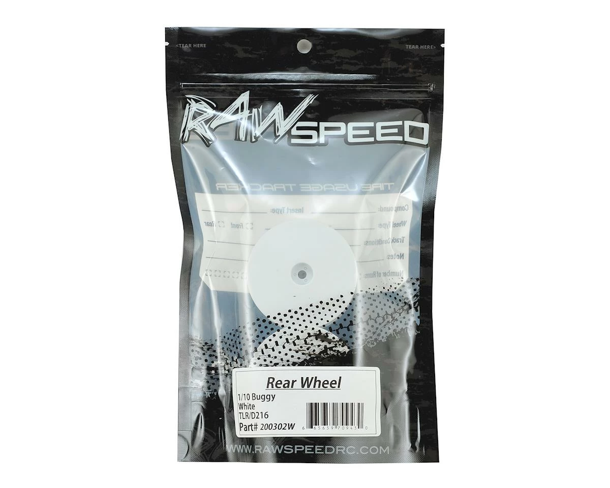 Raw Speed RC 2.2" 1/10 Buggy Rear Wheels (White) (2) (TLR/D216) W/12mm Hex - Image 3