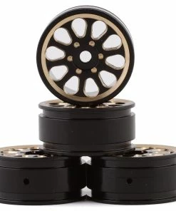 Samix SCX24 Brass 1.0" Wheel Set (Black) (4)