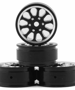 Samix SCX24 Aluminum 1.0" Wheel Set (Black) (4)