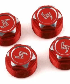 SCX24 Aluminum Scale Wheel Hub (Red) (4) (Samix Beadlock Wheel Only)