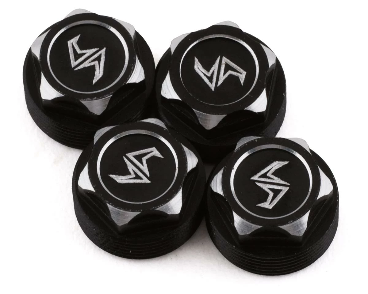SCX24 Aluminum Scale Wheel Hub (Black) (4) (Samix Beadlock Wheel Only)