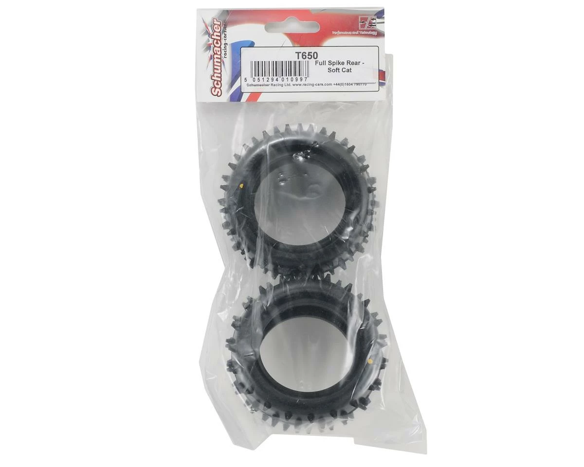 Schumacher "Full Spike" 1/10 Buggy Rear Tires (2) (Soft) - Image 2