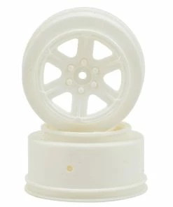 Schumacher 12mm Hex 6-Spoke Short Course Wheels W/3mm Offset (White) (2)