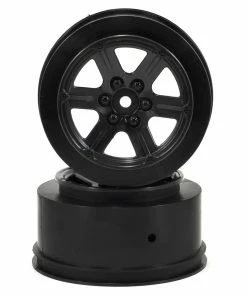 Schumacher 12mm Hex 6-Spoke Short Course Wheels W/3mm Offset (Black) (2)