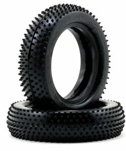 Schumacher "Mini Pin" Slim 2.2" 1/10 2WD Buggy Front Carpet Tires (2) (Yellow)