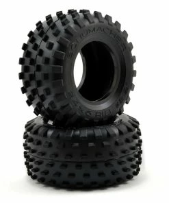 Schumacher "Stagger Rib" 2.2" 1/10 Truck Front Carpet Tires (2) (Yellow)