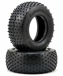 Schumacher "Mini Spike" Short Course Truck Tires (2) (Yellow)