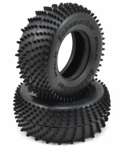 Schumacher Spiral Pin Short Course Truck Tires (2) (Silver)