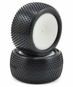 Schumacher "Mini Pin 2" 2.2" Rear Buggy Pre-Mounted Carpet Tires (Yellow) (White) (2) W/12mm Hex