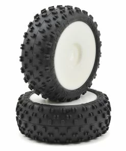 Schumacher Pre-Glued Stagger Rib 1/8 Buggy Tires (2) (Yellow)