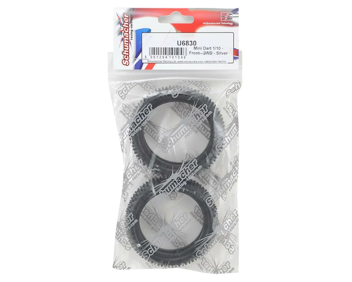 Schumacher "Mini Dart" 2.2" 2WD Buggy Front Turf Tire (2) (Silver) 4 Schumacher "Mini Dart" 2.2" 2WD Buggy Front Turf Tire (2) (Silver) - Image 2