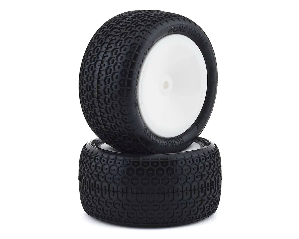 Schumacher Honeycomb Pre-Mounted 2.2" 1/10 Buggy Rear Tires (2) (Yellow) W/12mm Hex (Cragg Insert) 3 Schumacher Honeycomb Pre-Mounted 2.2" 1/10 Buggy Rear Tires (2) (Yellow) W/12mm Hex (Cragg Insert)