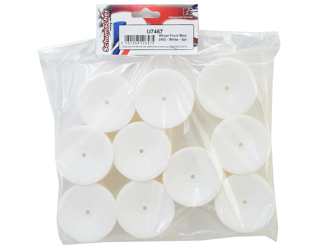 Schumacher 12mm Hex 1/10 2WD Front Buggy Wheel (White) (10) (Medium) - Image 3