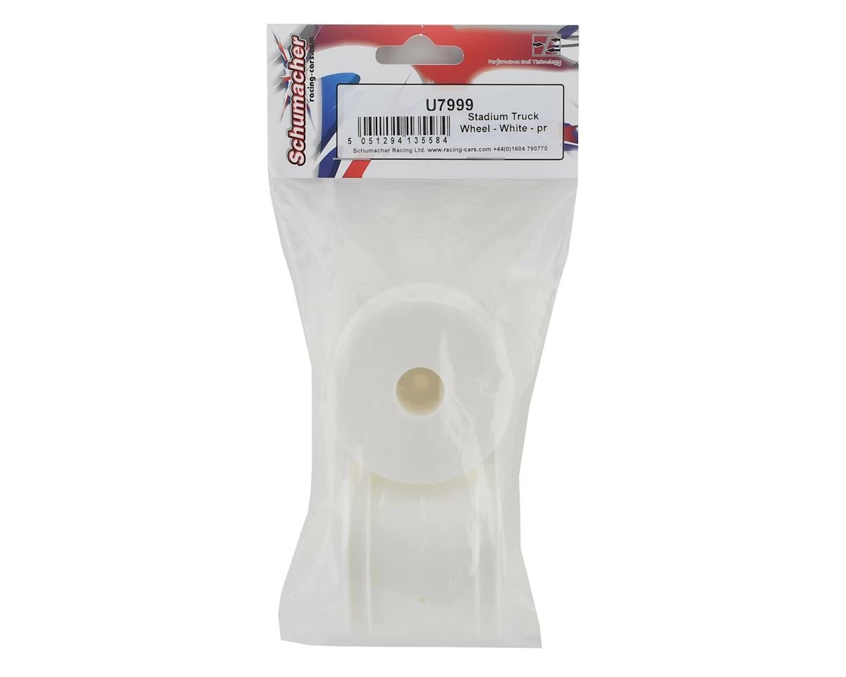 Schumacher 2.2" 1/10 Stadium Truck Wheel (White) (2) W/12mm Hex 4 Schumacher 2.2" 1/10 Stadium Truck Wheel (White) (2) W/12mm Hex - Image 2