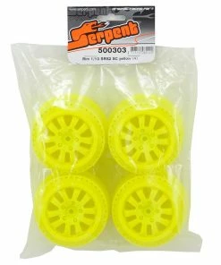 Serpent 12mm Hex Short Course Wheels (Yellow) (4) (SRX-2 SC) -FireBrand RC Sales ser500303 2