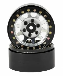 SSD RC Hole 1.9" Steel Beadlock Crawler Wheels (Silver) (2)