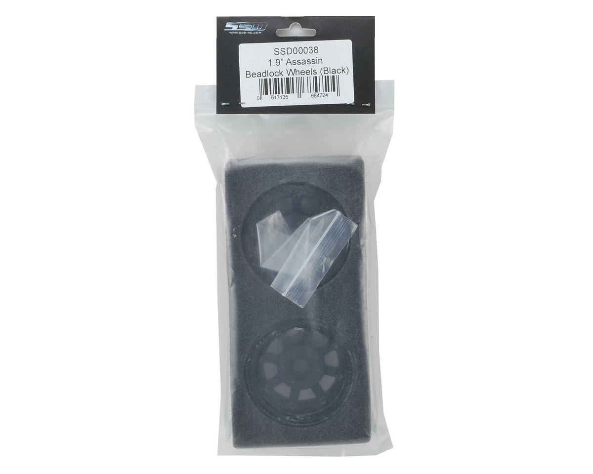 SSD RC Assassin 1.9" Beadlock Crawler Wheels (Black) (2) - Image 3
