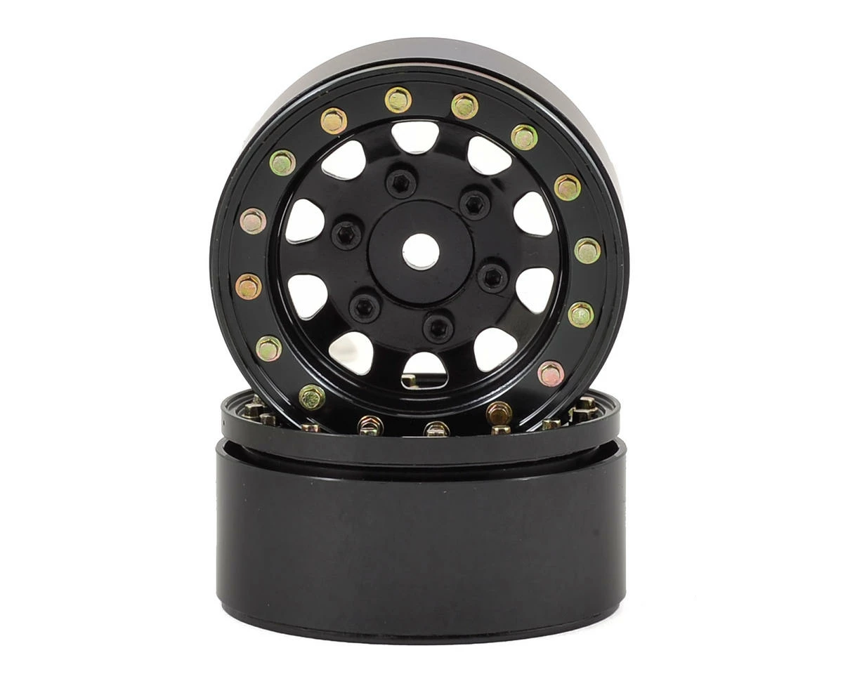 SSD RC Hole 1.55" Steel Beadlock Crawler Wheels (Black) (2)
