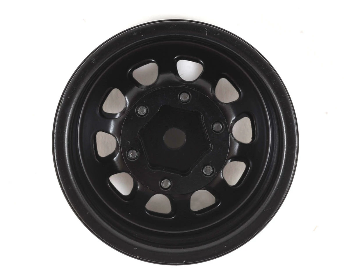 SSD RC Hole 1.55" Steel Beadlock Crawler Wheels (Black) (2) - Image 2