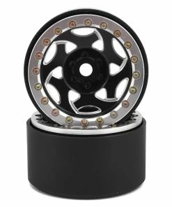 SSD RC 2.2 Champion Beadlock Wheels (Black/Silver)
