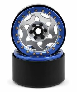 SSD RC 2.2 Champion Beadlock Wheels (Silver/Blue)