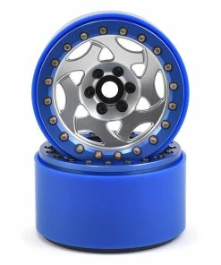 SSD RC 2.2 Champion PL Beadlock Wheels (Silver/Blue)