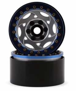 SSD RC 1.9"" Champion Beadlock Wheels (Silver/Blue)